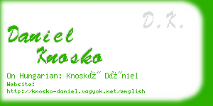 daniel knosko business card